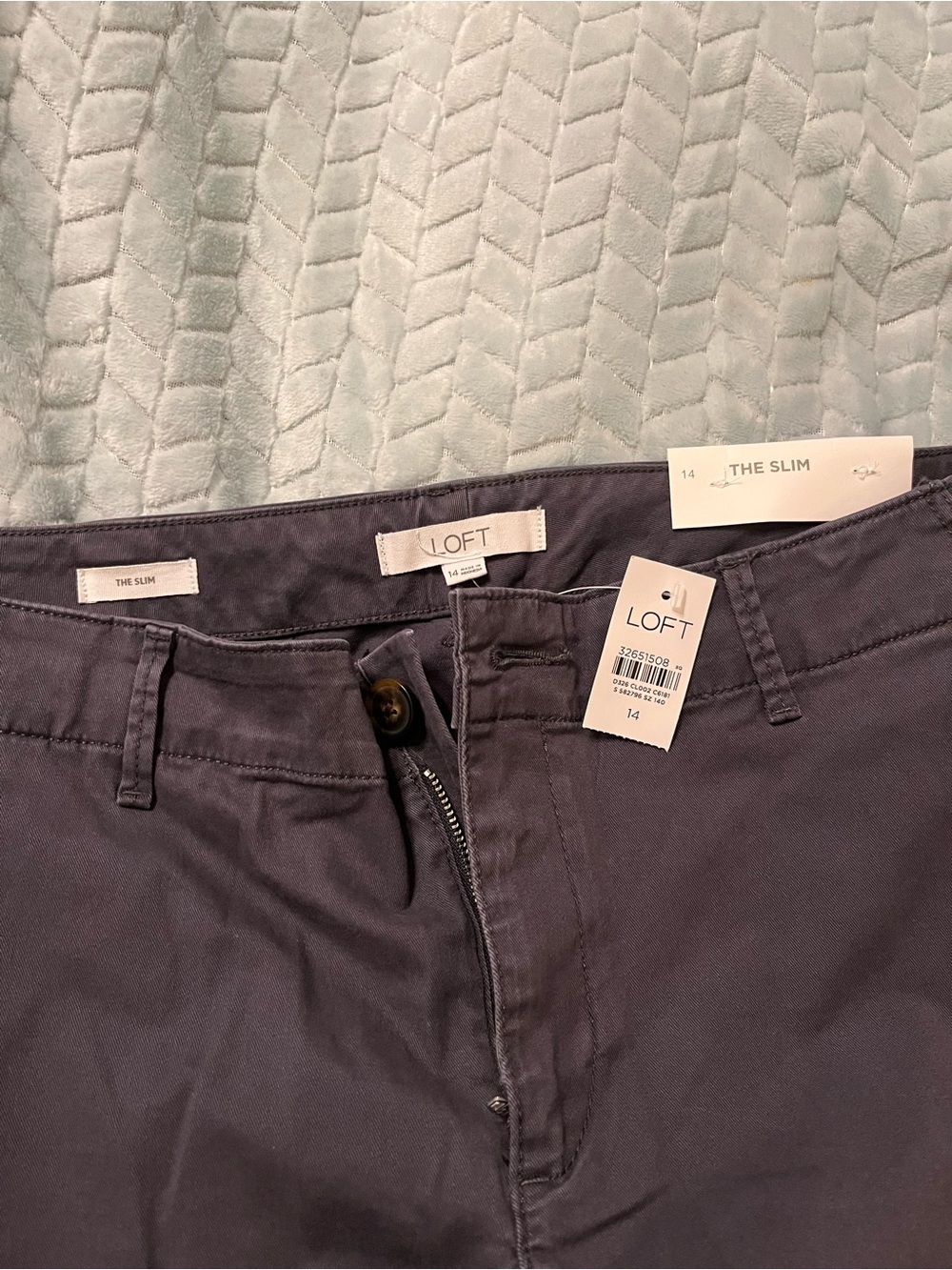 LOFT The Slim Women’s Chino Pants in Dark Gray NWT